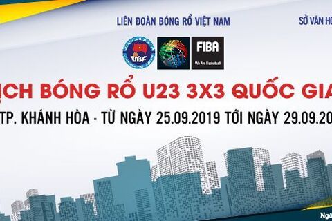 TCBC: Giải Vô địch bóng rổ U23 3x3 quốc gia năm 2019