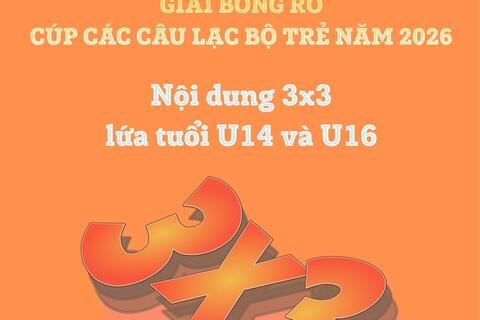 Giải Bóng rổ Cúp các Câu lạc bộ trẻ năm 2026 (nội dung 3x3, lứa tuổi U14 và U16)