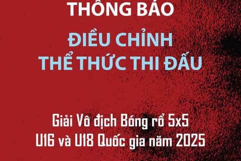 Thông báo điều chỉnh Thể thức thi đấu