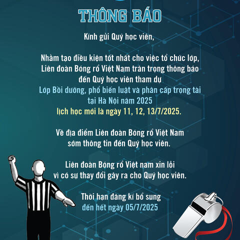 Lớp bồi dưỡng, Phổ biến luật và phân cấp trọng tài bóng rổ 2025 - Hà Nội.