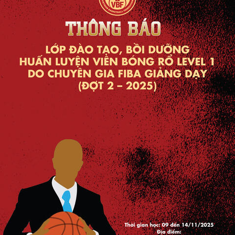 Lớp Đào Tạo, Bồi Dưỡng Huấn Luyện Viên Bóng Rổ Level 1