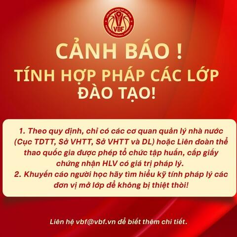 CẢNH BÁO TÍNH HỢP PHÁP CÁC LỚP ĐÀO TẠO !