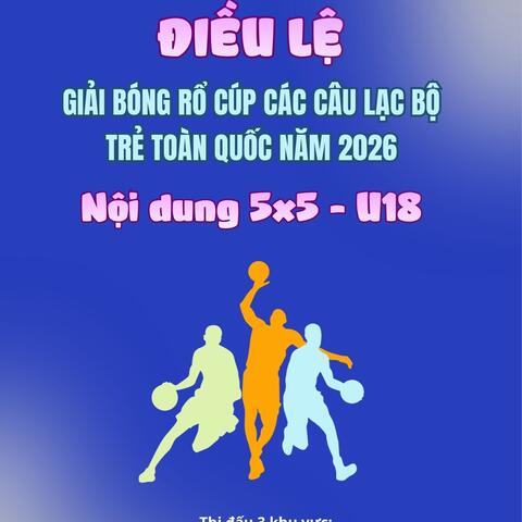 Giải Bóng rổ Cúp các Câu lạc bộ trẻ toàn quốc năm 2026 (nội dung 5x5, lứa tuổi U18)