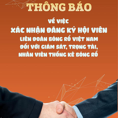 THÔNG BÁO Về việc xác nhận đăng ký hội viên Liên đoàn Bóng rổ Việt Nam