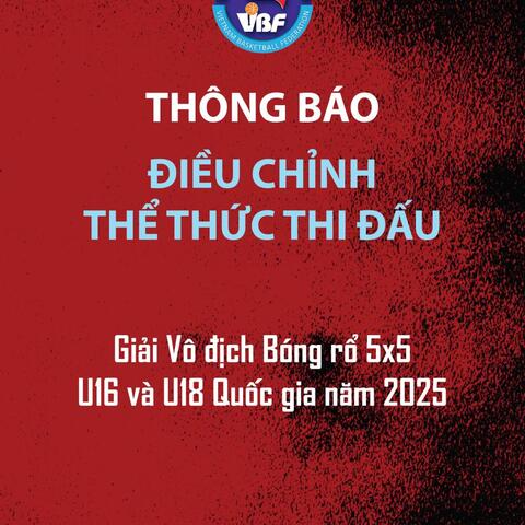 Thông báo điều chỉnh Thể thức thi đấu