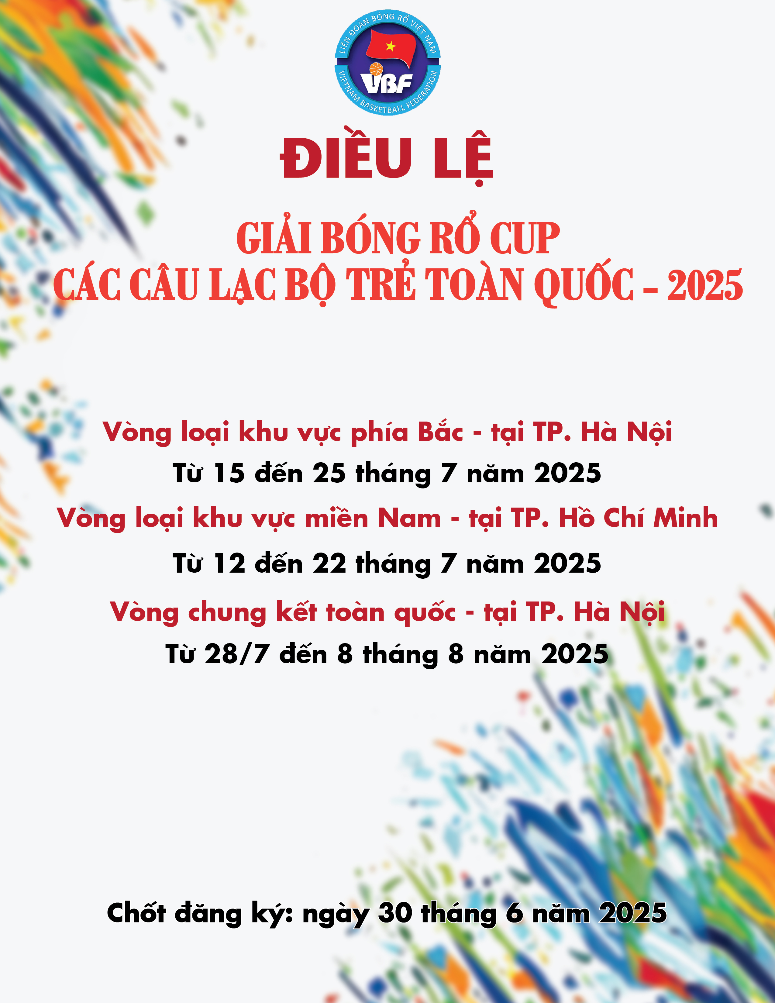 Giải Bóng rổ Cup các Câu lạc bộ trẻ toàn quốc - 2025