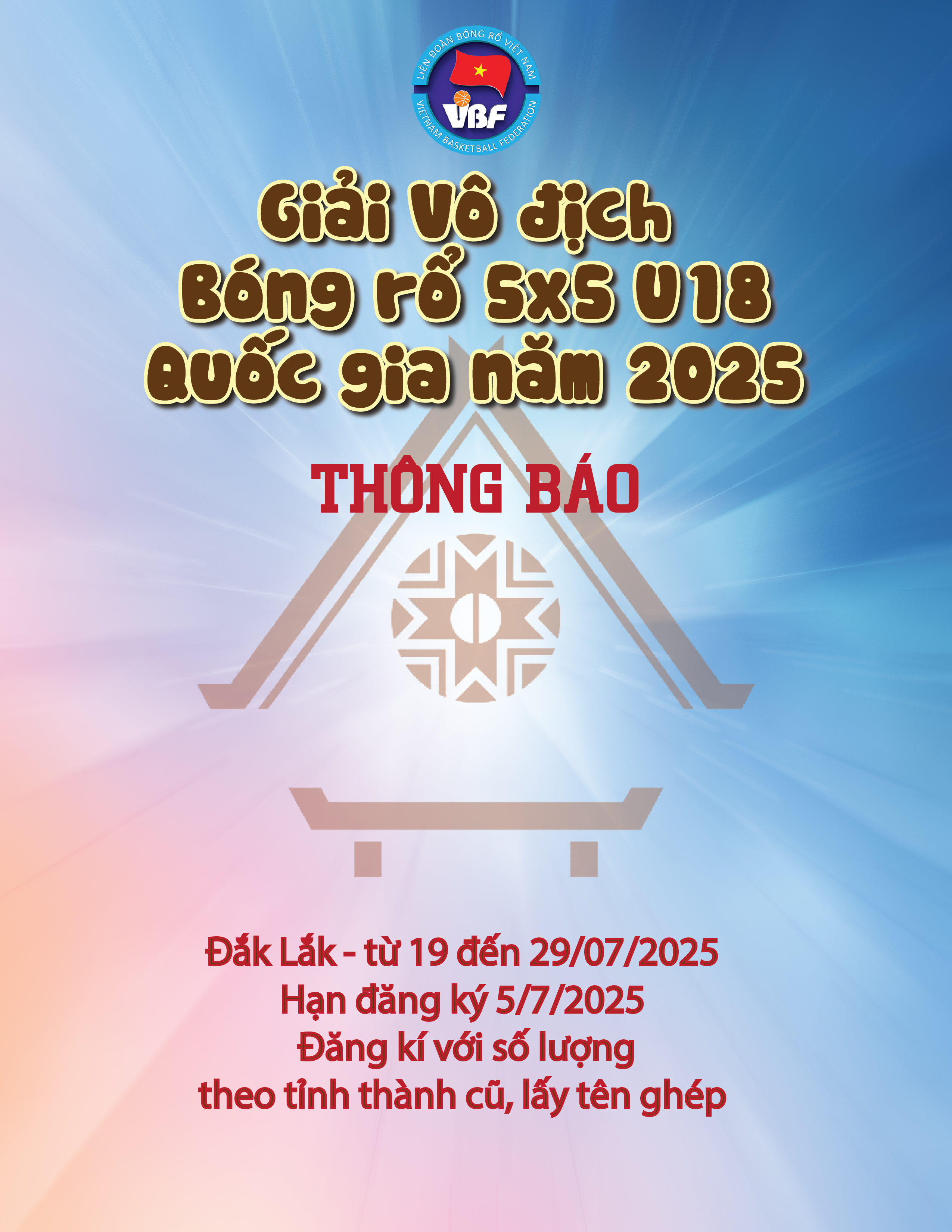 Thông báo  liên quan đến Giải vô địch BR 5x5 U18 Quốc gia năm 2025