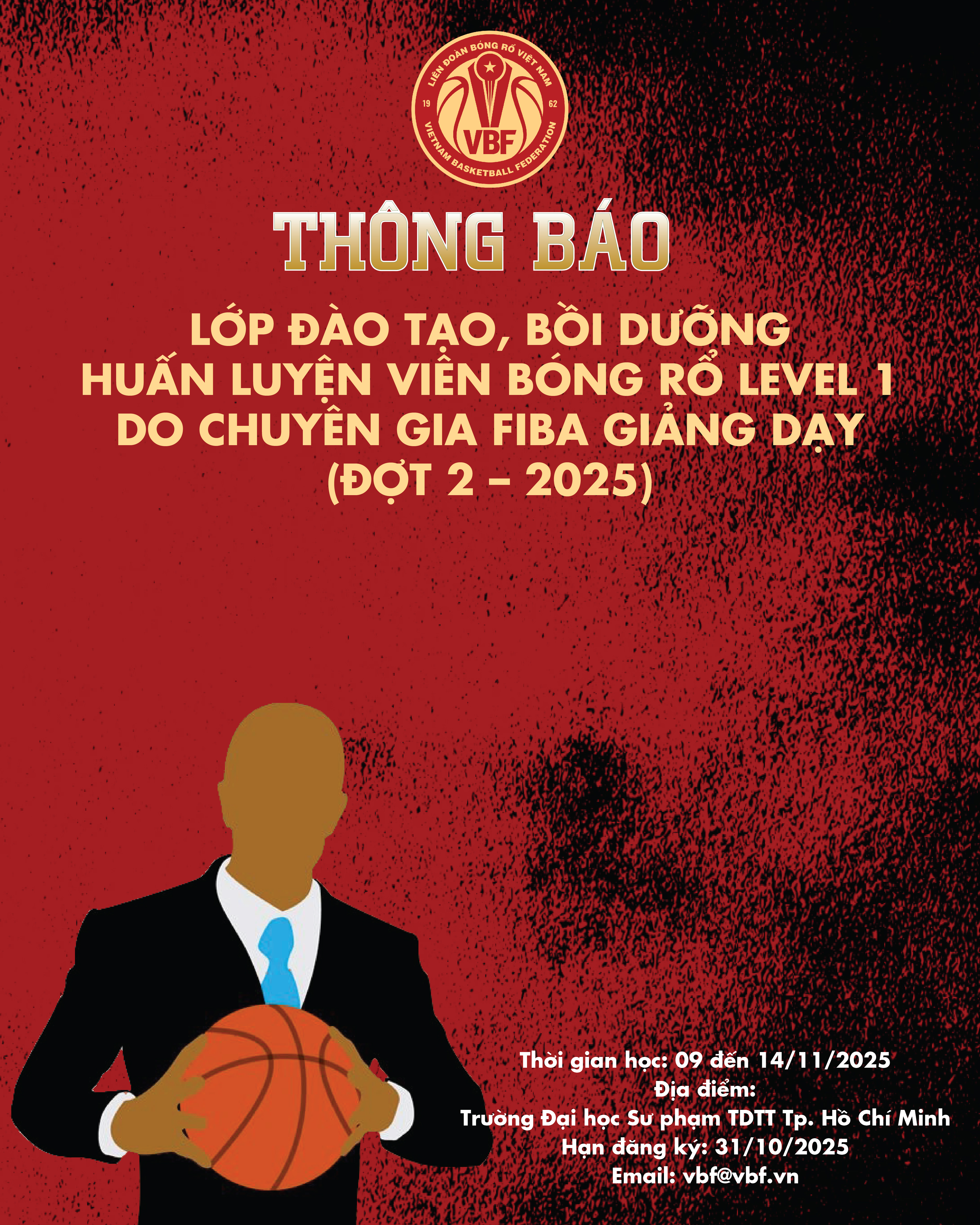 Lớp Đào Tạo, Bồi Dưỡng Huấn Luyện Viên Bóng Rổ Level 1