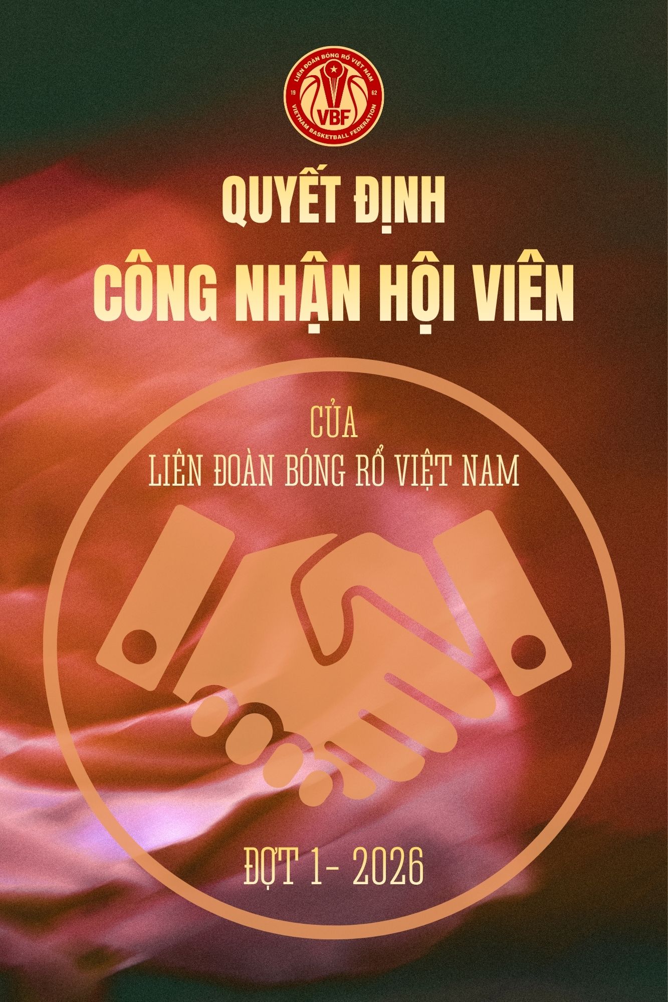 QUYẾT ĐỊNH Về việc công nhận hội viên của Liên đoàn bóng rổ Việt Nam