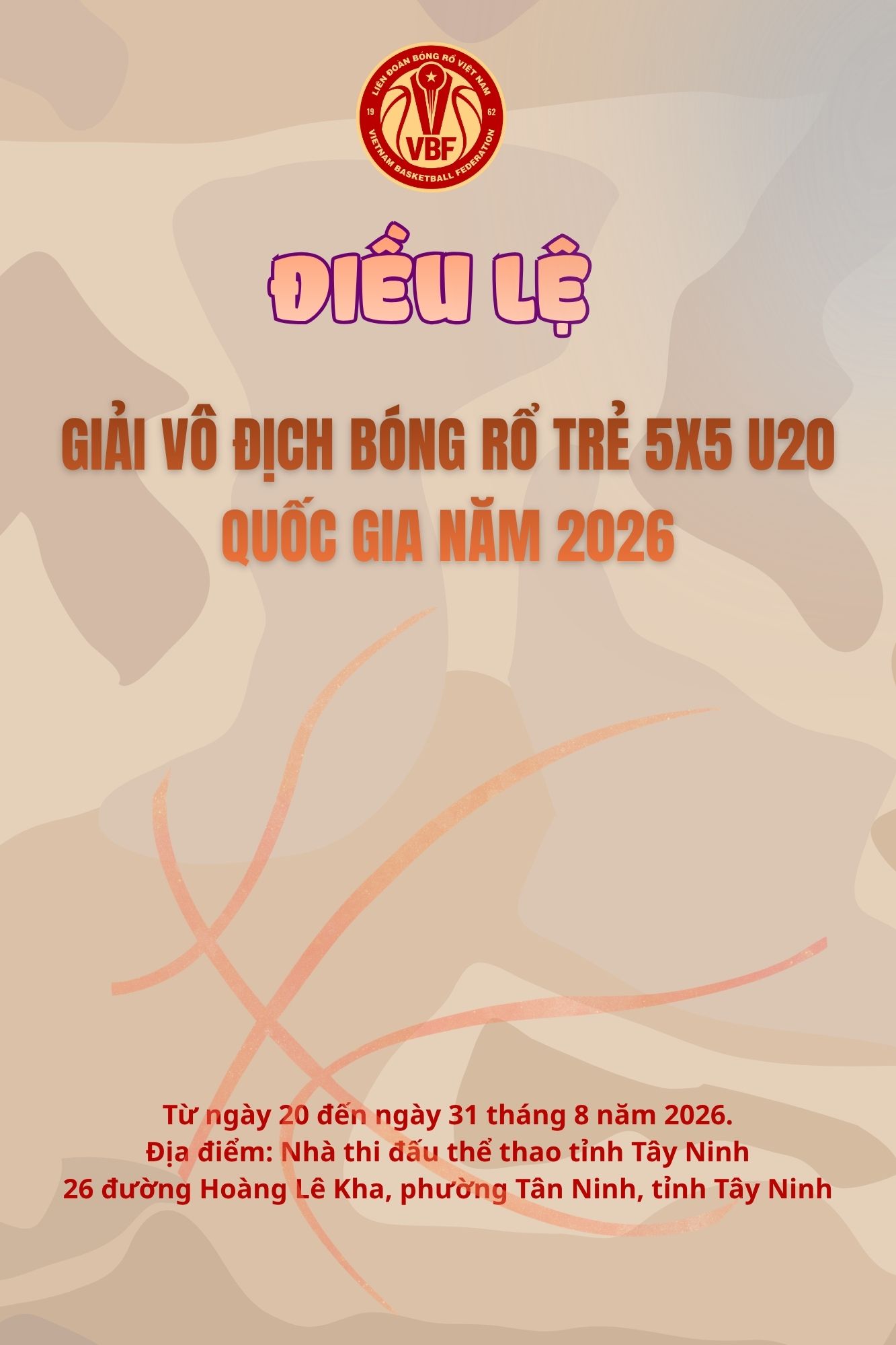 Giải Vô địch Bóng rổ trẻ 5x5 U20 quốc gia năm 2026.