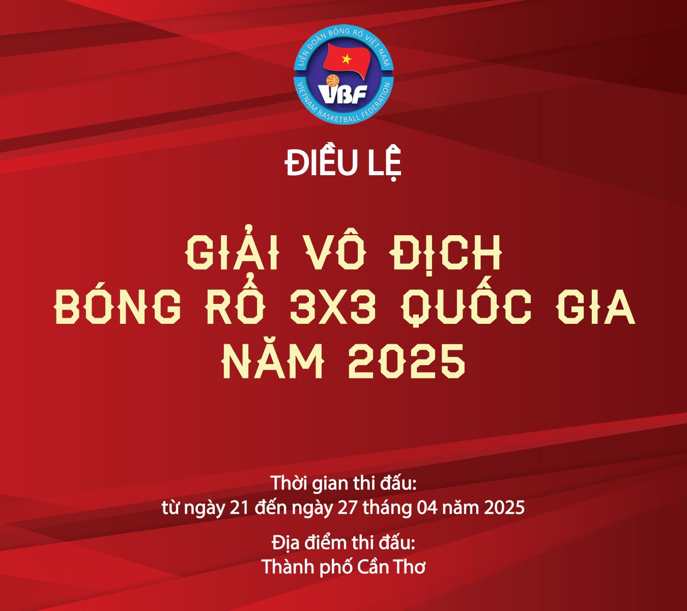 GIẢI VÔ ĐỊCH BÓNG RỔ 3X3 QUỐC GIA NĂM 2025